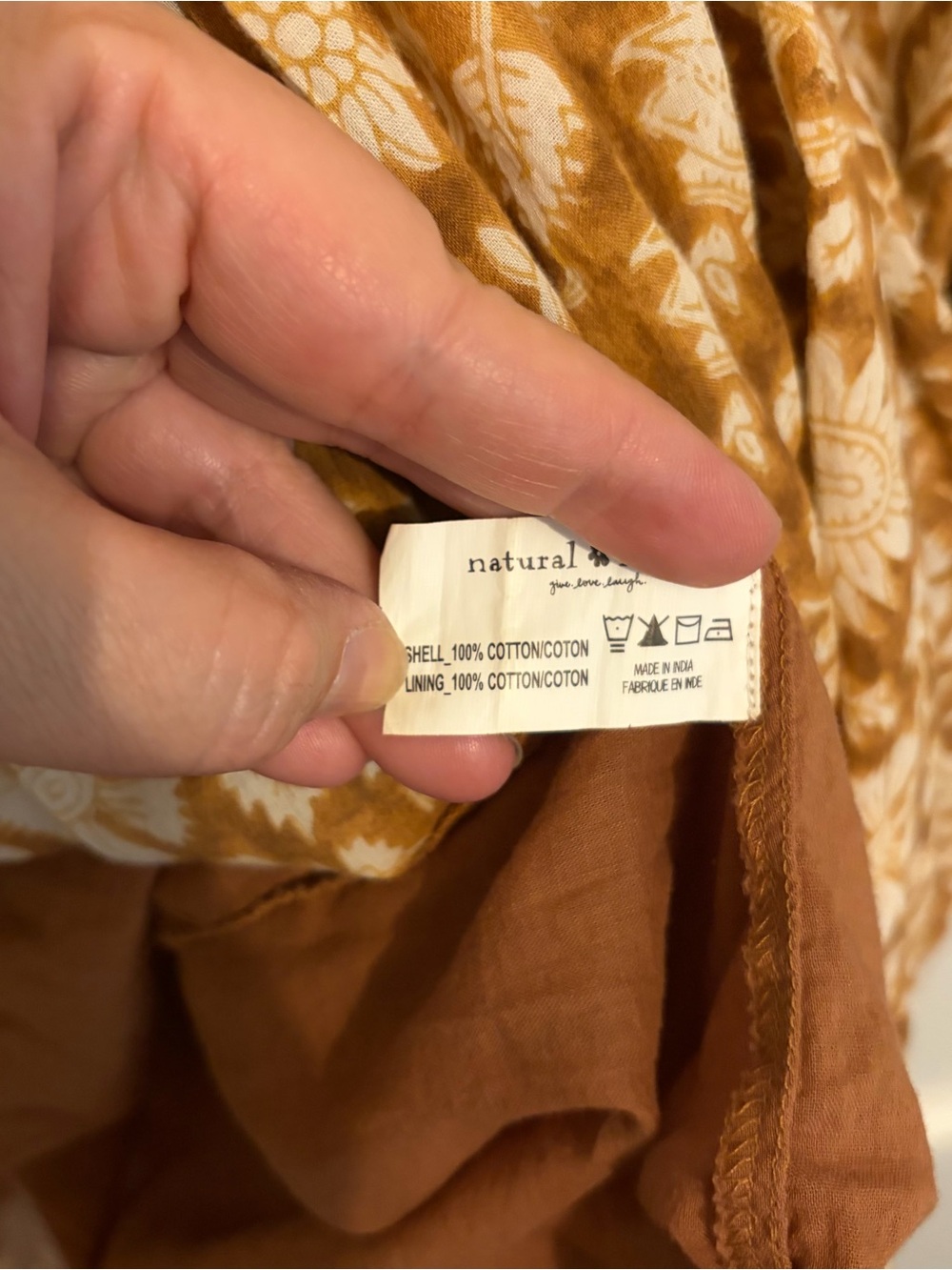 Natural Life 100% Cotton Floral Oversized Tunic Dress Sz XL X-Large - Picture 6 of 12